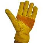 1 paio di guanti di sicurezza sul lavoro in vera pelle JJ-1004 per saldatura da giardino all'aperto, S, M, L, XL