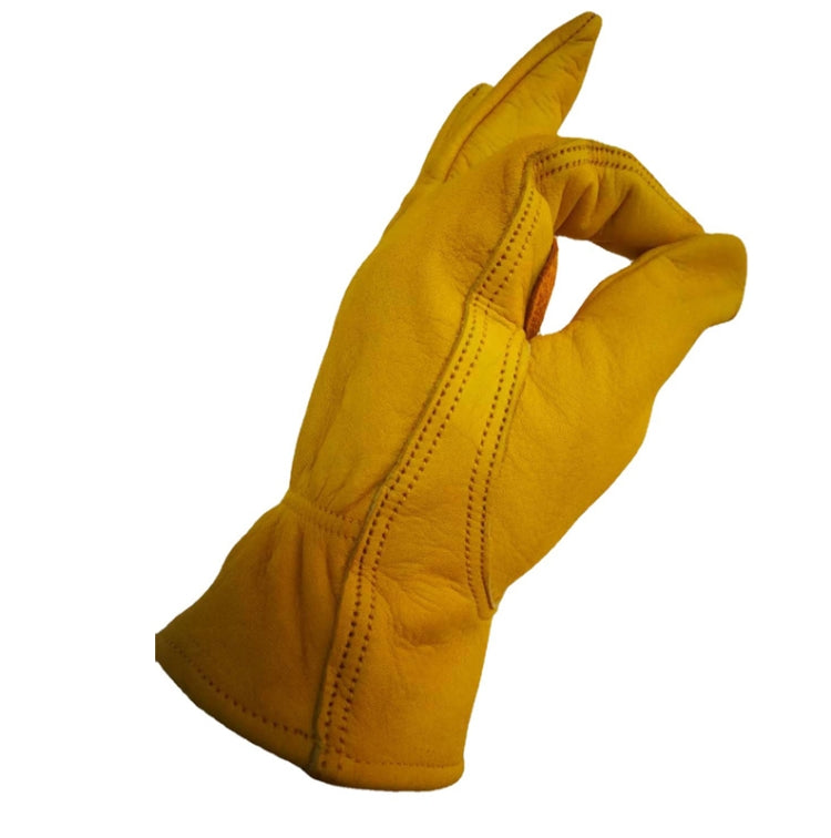 1 paio di guanti di sicurezza sul lavoro in vera pelle JJ-1004 per saldatura da giardino all'aperto, S, M, L, XL