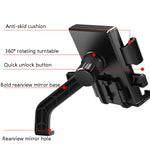 Staffa per telefono cellulare per bici elettrica Y02 da 2 pezzi, stile:, Rearview Mirror Installation, Handlebar Installation