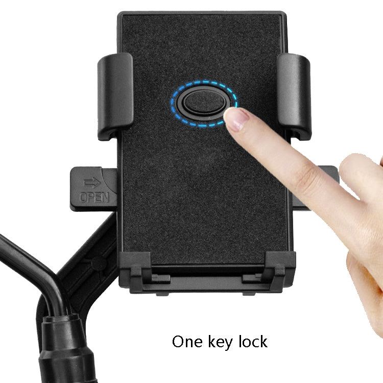 Staffa per telefono cellulare per bici elettrica Y02 da 2 pezzi, stile:, Rearview Mirror Installation, Handlebar Installation