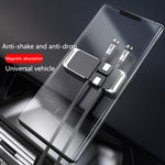 2 PCS S15 Staffa magnetica in lega di alluminio Supporto per telefono per auto Adesivo per cavo dati