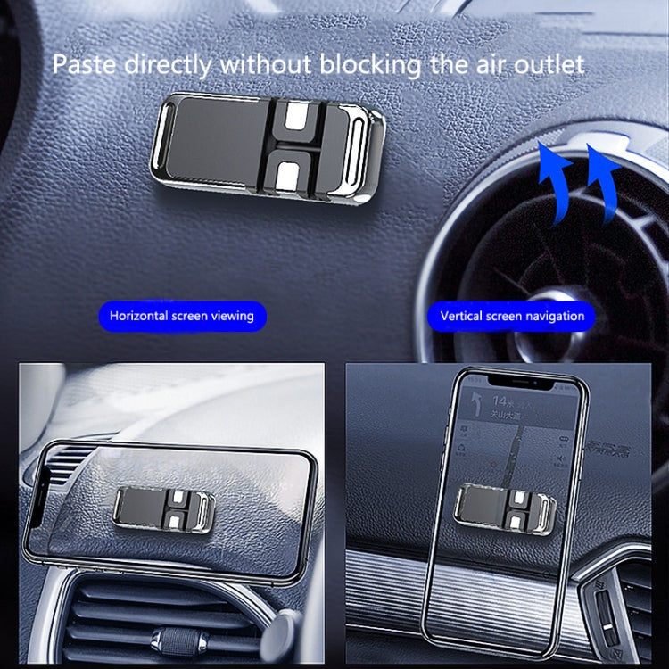 2 PCS S15 Staffa magnetica in lega di alluminio Supporto per telefono per auto Adesivo per cavo dati