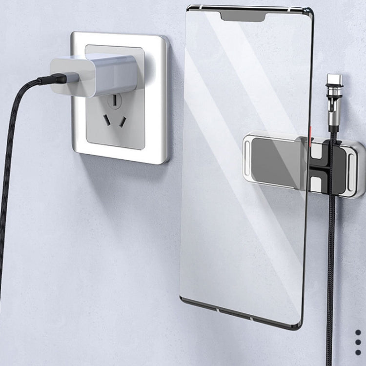 2 PCS S15 Staffa magnetica in lega di alluminio Supporto per telefono per auto Adesivo per cavo dati
