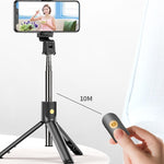 Selfie stick Bluetooth con luce e treppiede per smartphone