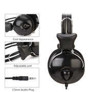 Cuffie per computer Soyto SY808MV Online Class Office, lunghezza cavo: 1,6 m, Black 3.5mm, Black 6.5mm
