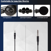 Cuffie per computer Soyto SY808MV Online Class Office, lunghezza cavo: 1,6 m, Black 3.5mm, Black 6.5mm