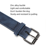 Collare in pelle a doppio strato per cani JINMAOHOU, XS 34x1.7cm, S 39x2.2cm, M 49x2.7cm