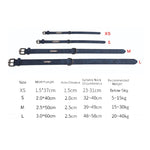 Collare in pelle a doppio strato per cani JINMAOHOU, XS 34x1.7cm, S 39x2.2cm, M 49x2.7cm
