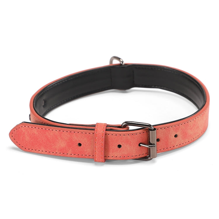 Collare in pelle a doppio strato per cani JINMAOHOU, XS 34x1.7cm, S 39x2.2cm, M 49x2.7cm