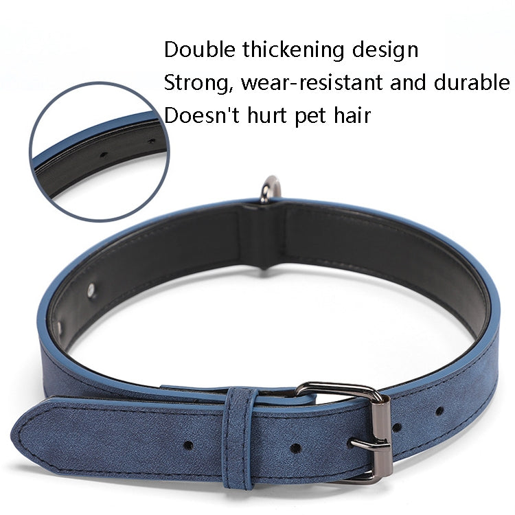 Collare in pelle a doppio strato per cani JINMAOHOU, L 59x3.2cm