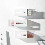 2 pezzi Scatola portaoggetti trasparente con cassetto da appendere a parete sinistro e destro, Wall Hanging Drawer Box