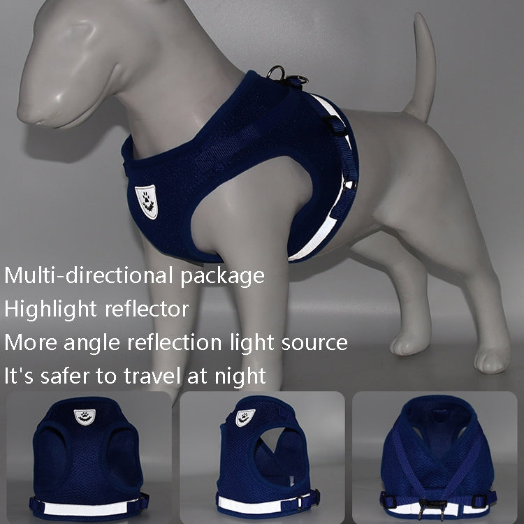 BL-844 Cinghie toraciche per animali domestici Corda per cani traspirante riflettente, dimensioni:, XS, S, M, L, XL