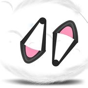 T6 Simpatica decorazione per orecchie di gatto per cuffie, Black, White