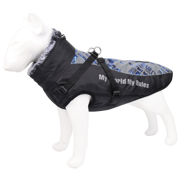 Vestito impermeabile riflettente per cani XL, XXL, XXXL