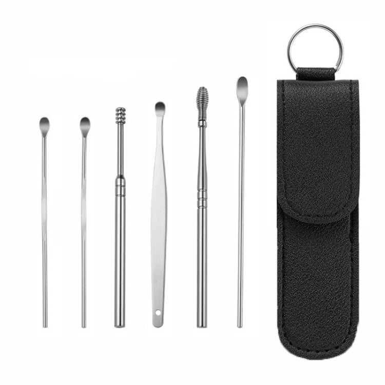 Set 5 plettro orecchio spirale acciaio inox con custodia