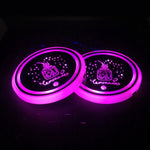 1 paio 68mm LED Smart Light-Emitting Coaster Light Car Cup Slot Atmosphere Light, Beverage, Brick, Cat Claws, Modern Technology, Star, Genesis, Magic Array