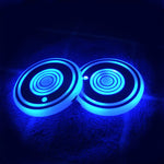 1 paio 68mm LED Smart Light-Emitting Coaster Light Car Cup Slot Atmosphere Light, Beverage, Brick, Cat Claws, Modern Technology, Star, Genesis, Magic Array