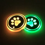 1 paio 68mm LED Smart Light-Emitting Coaster Light Car Cup Slot Atmosphere Light, Beverage, Brick, Cat Claws, Modern Technology, Star, Genesis, Magic Array
