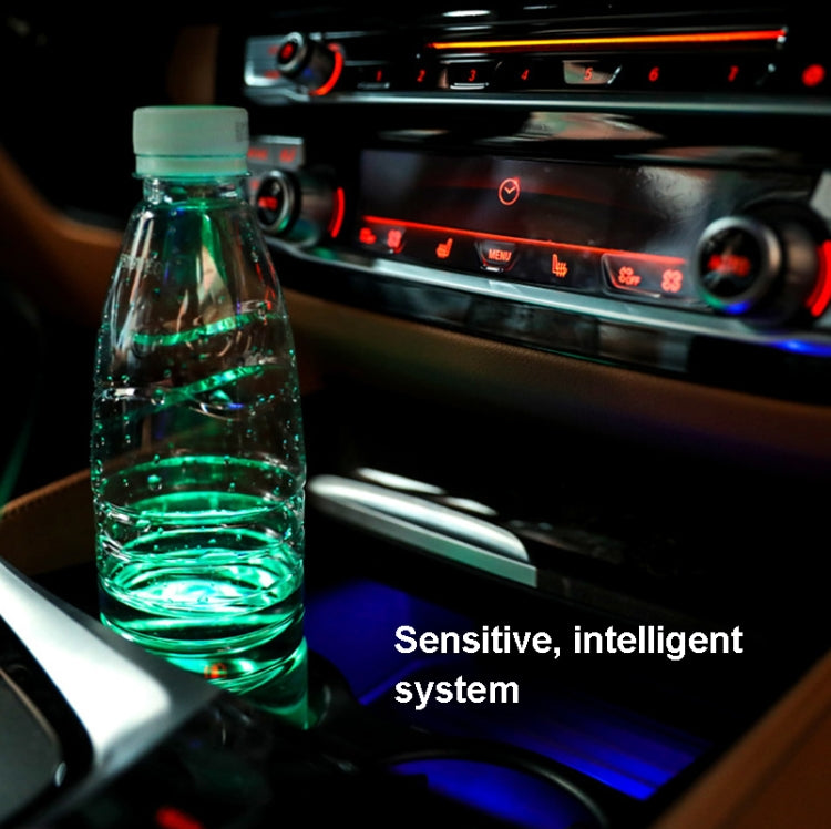 1 paio 68mm LED Smart Light-Emitting Coaster Light Car Cup Slot Atmosphere Light, Beverage, Brick, Cat Claws, Modern Technology, Star, Genesis, Magic Array