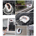 Mocio telescopico allungato per lavaggio auto in morbida lana, dimensioni:, 95cm, 125cm