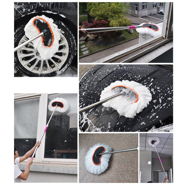 Mocio telescopico allungato per lavaggio auto in morbida lana, dimensioni:, 95cm, 125cm