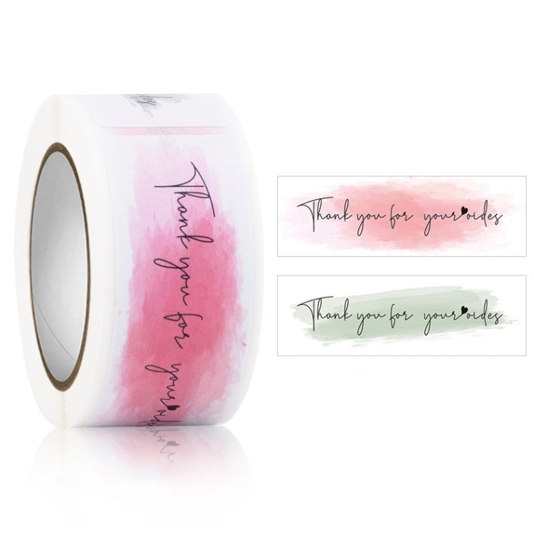 5 etichette adesive rettangolari Grazie 2,5x7,5 cm