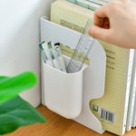 Supporto per libri da scrivania pieghevole e retrattile, White, Grey, White + Pen Holder, Gray + Pen Holder