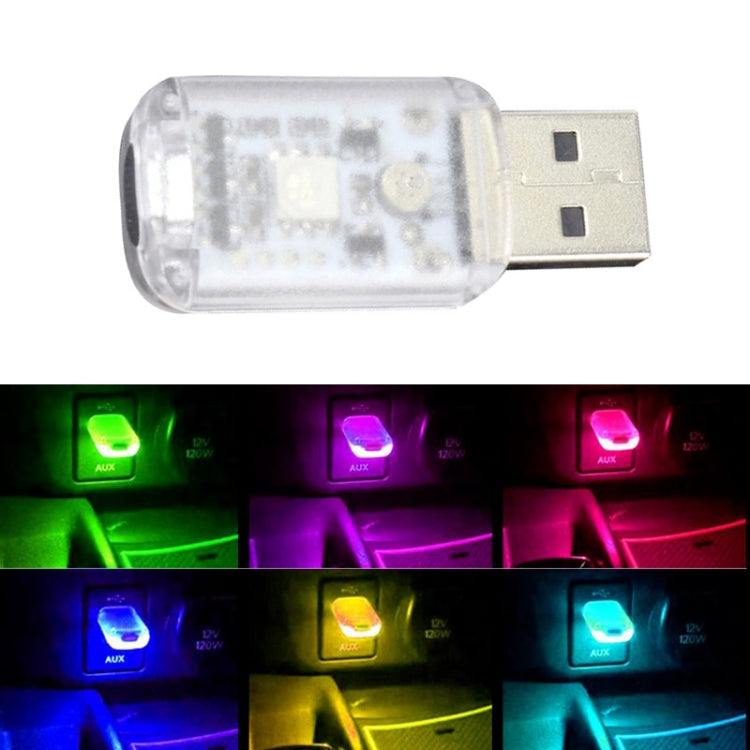 Luce d'atmosfera per interni auto USB da 3 pezzi, K6 Sound Control Single Lamp