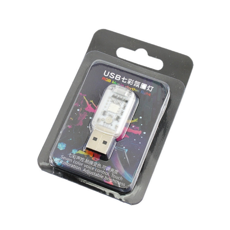 Luce d'atmosfera per interni auto USB da 3 pezzi, K6 Sound Control Single Lamp