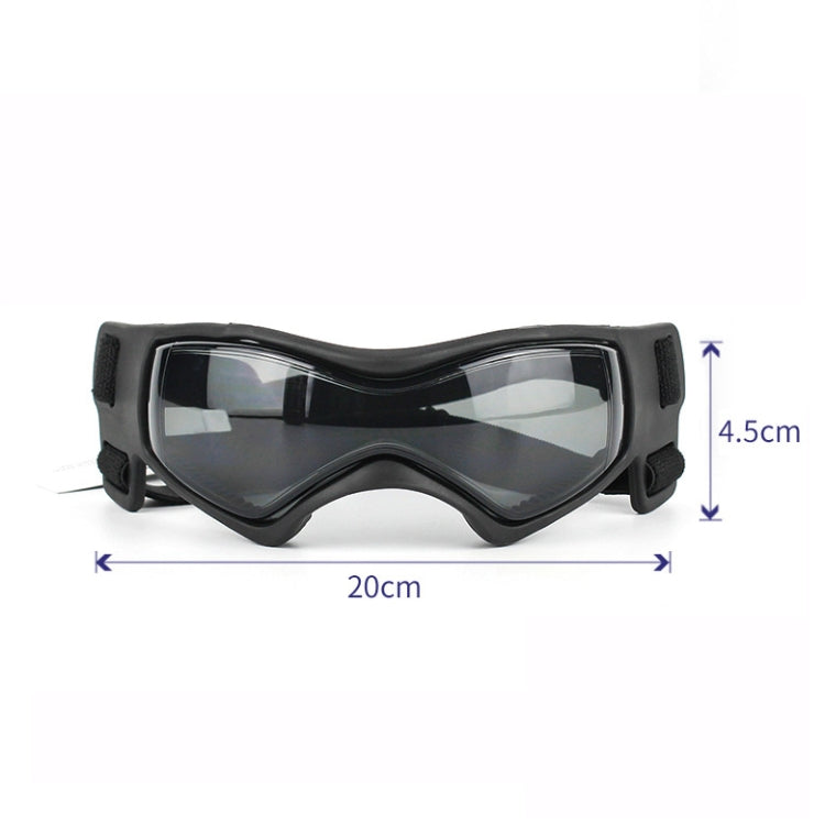 Occhiali da sole per cani con montatura morbida anti-UV per animali domestici, Red, Black
