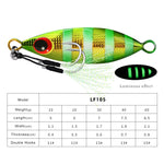 2 PZ PROBEROS LF105 Esca da strada in metallo per pesca in mare, 10g, 20g, 30g, 40g, 60g