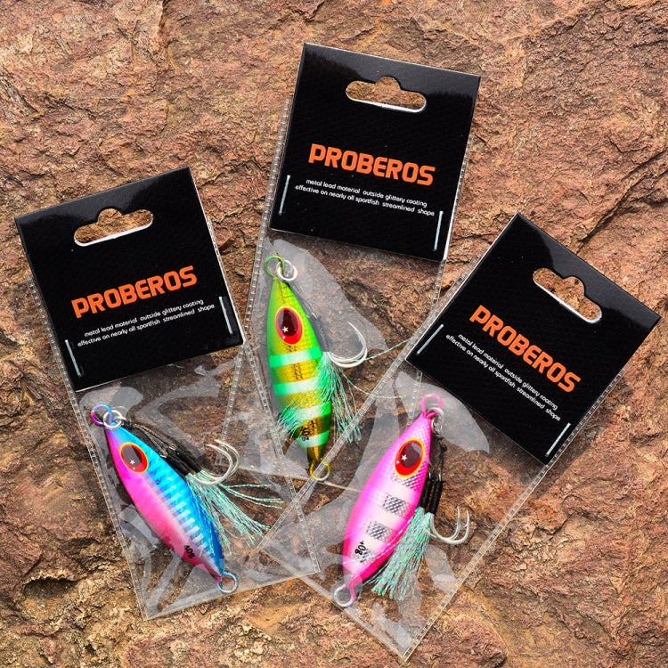 2 PZ PROBEROS LF105 Esca da strada in metallo per pesca in mare, 10g, 20g, 30g, 40g, 60g