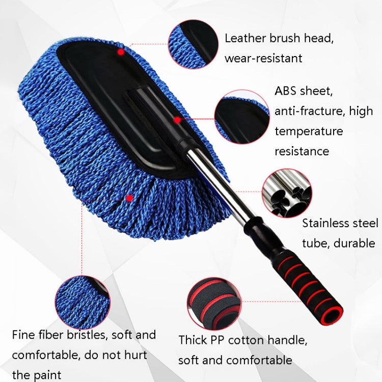 CS-365 Spazzola telescopica multifunzionale per lavaggio auto a manico lungo, Blue (Zipper Bag), Gray (Zipper Bag), Blue (OPP Bag), Gray (OPP Bag)