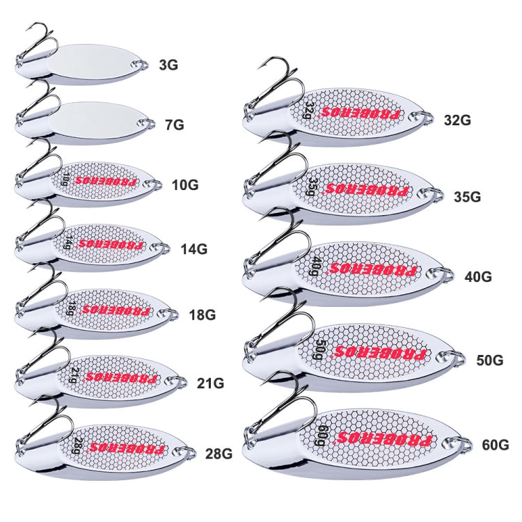 PROBEROS DW342 Lure VIB Paillettes in metallo, 2 PCS 3g, 5 PCS 7g, 5 PCS 10g, 2 PCS 14g, 2 PCS 18g, 21g, 2 PCS  28g, 32g, 2 PCS  35g, 40g, 2 PCS 50g, 60g