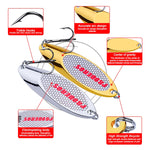 PROBEROS DW342 Lure VIB Paillettes in metallo, 2 PCS 3g, 5 PCS 7g, 5 PCS 10g, 2 PCS 14g, 2 PCS 18g, 21g, 2 PCS  28g, 32g, 2 PCS  35g, 40g, 2 PCS 50g, 60g