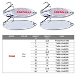 PROBEROS DW342 Lure VIB Paillettes in metallo, 2 PCS 3g, 5 PCS 7g, 5 PCS 10g, 2 PCS 14g, 2 PCS 18g, 21g, 2 PCS  28g, 32g, 2 PCS  35g, 40g, 2 PCS 50g, 60g