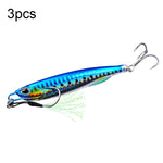 3 PZ PROBEROS LF103 Simulazione Esca per la pesca in mare in metallo, 30g, 40g, 50g