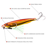3 PZ PROBEROS LF103 Simulazione Esca per la pesca in mare in metallo, 30g, 40g, 50g