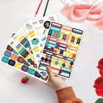4 set tema aziendale Hot Stamping Plan Sticker Note Post, 4 Sets