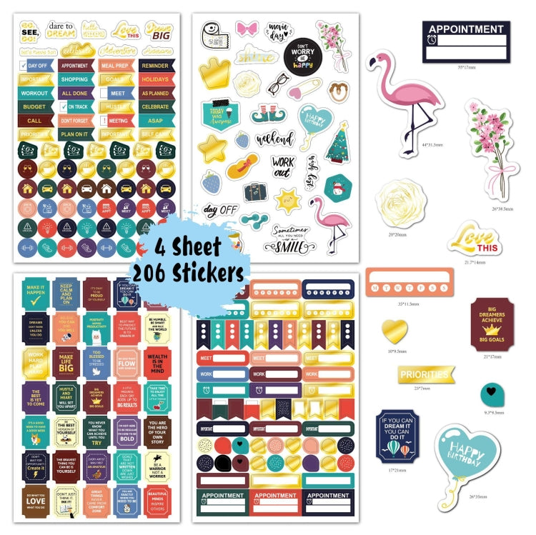 4 set tema aziendale Hot Stamping Plan Sticker Note Post, 4 Sets
