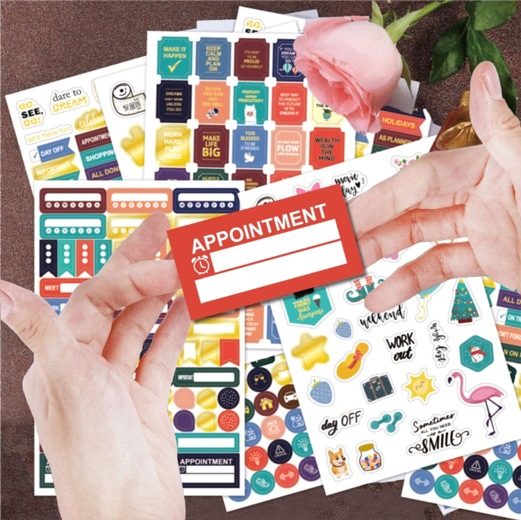 4 set tema aziendale Hot Stamping Plan Sticker Note Post, 4 Sets