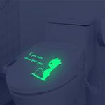2 PZ DX396 Adesivo da parete luminoso con decorazione per toilette da bagno, DX396