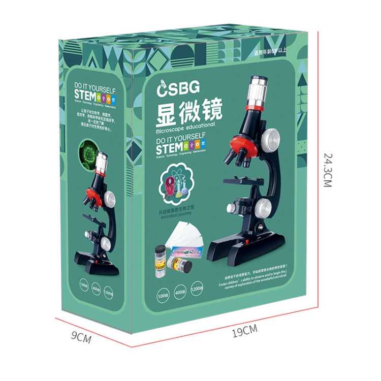 Microscopio biologico HD 1200x con illuminazione LED