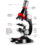 Microscopio biologico HD 1200x con illuminazione LED
