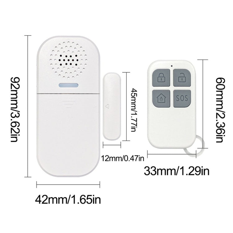MC-05 Allarme magnetico per porta a distanza da 130 dB con promemoria luminoso