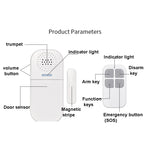 MC-05 Allarme magnetico per porta a distanza da 130 dB con promemoria luminoso