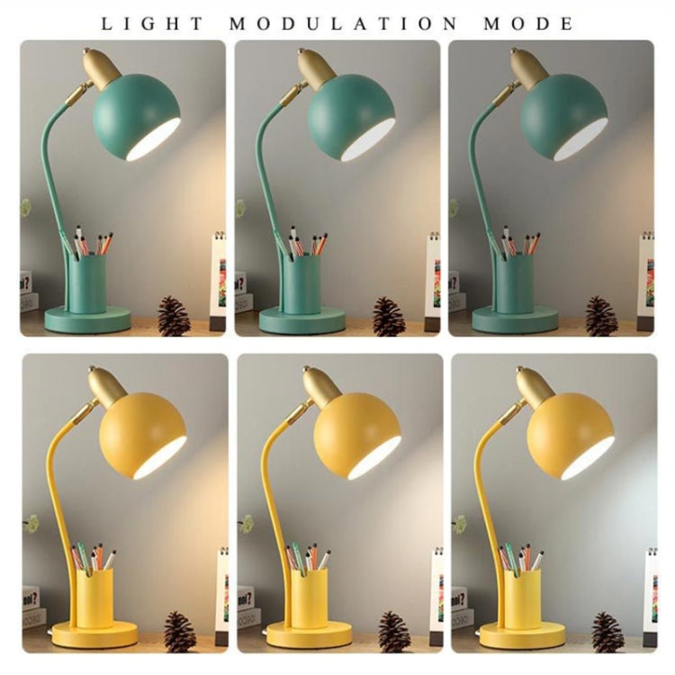 Lampada LED da scrivania con portapenne e luce tricolore
