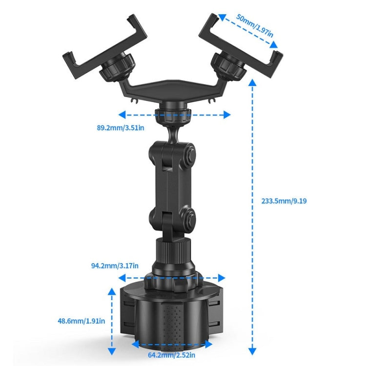 Portabicchiere multifunzionale rotante a doppio mandrino Portacellulare, Double Chuck Phone Holder