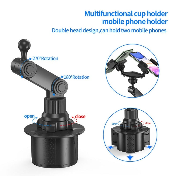 Portabicchiere multifunzionale rotante a doppio mandrino Portacellulare, Double Chuck Phone Holder