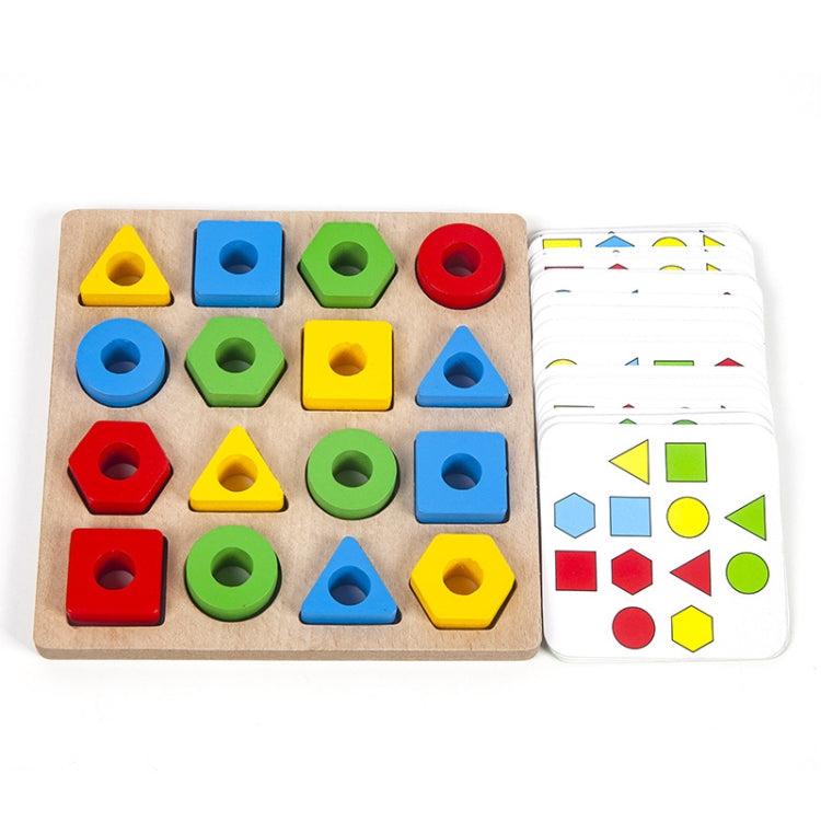 Giocattolo puzzle blocchi figure geometriche in legno